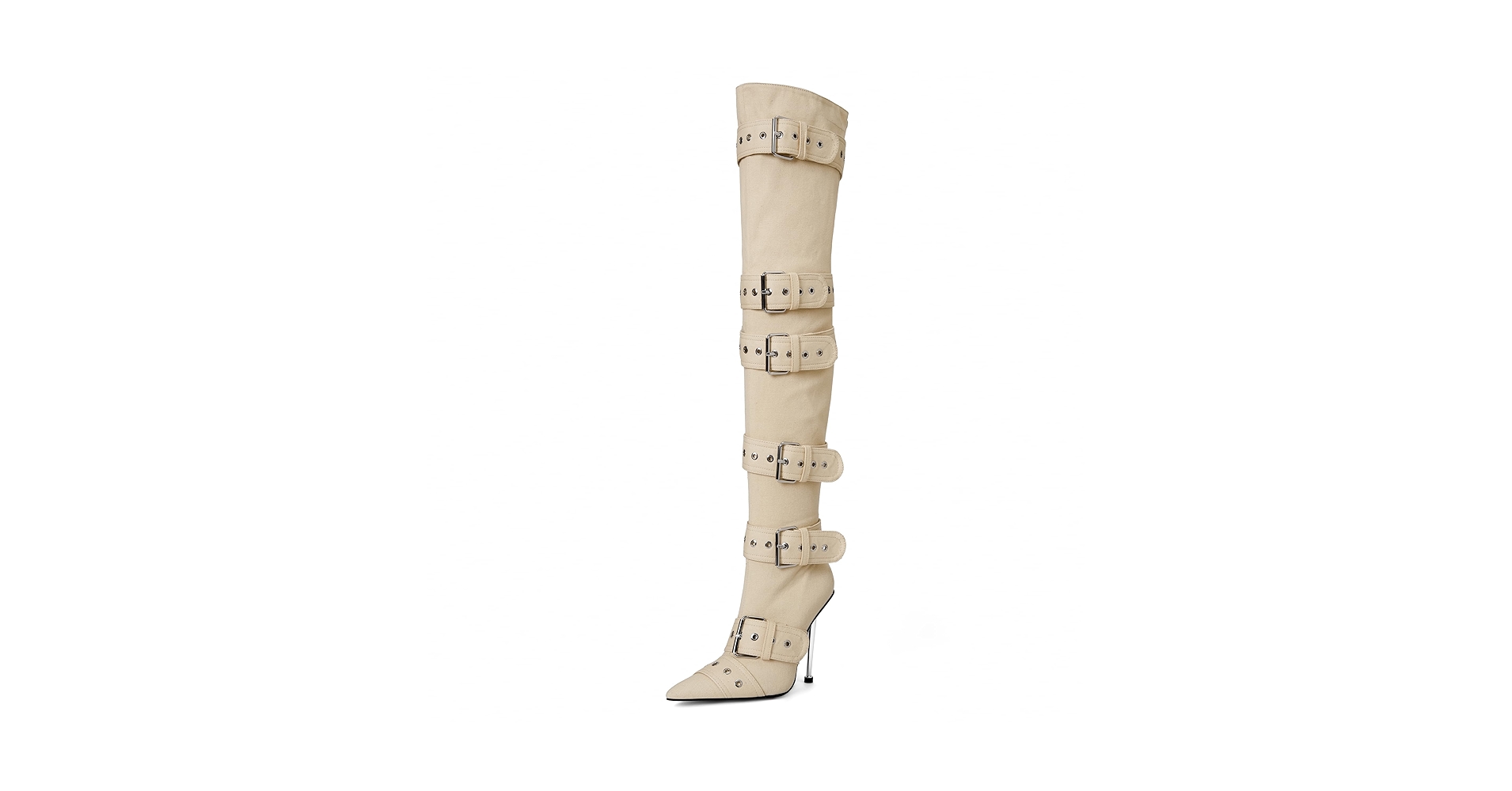 【ACLENT】Round buckle long boots aclent Round buckle long boots